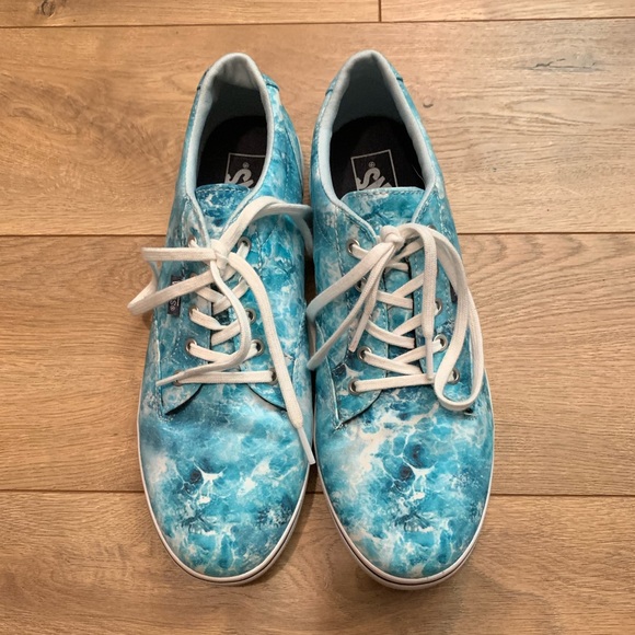 Vans Shoes - Blue ocean print Women’s Vans